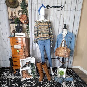 Alice + Olivia Tassel Fringe Sequin Blouse LARGE